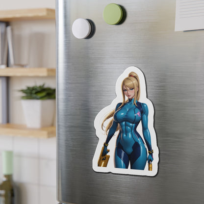 Samus Aran Magnet – Anime-Weltraumjäger-Kühlschrankmagnet, Dekoration fürs Gaming-Zimmer