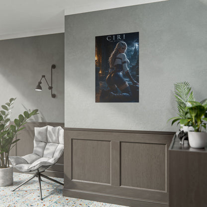 Ciri Poster, The Witcher Wall Art, Fantasy Print, Gamer Decor