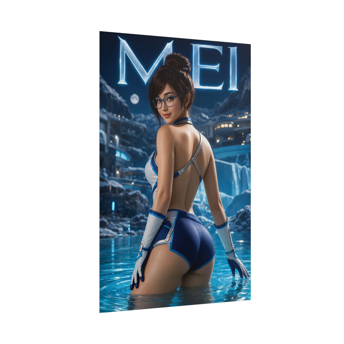 Mei Character Poster Overwatch Gamer Gift Gaming Setup Wall Decor Print