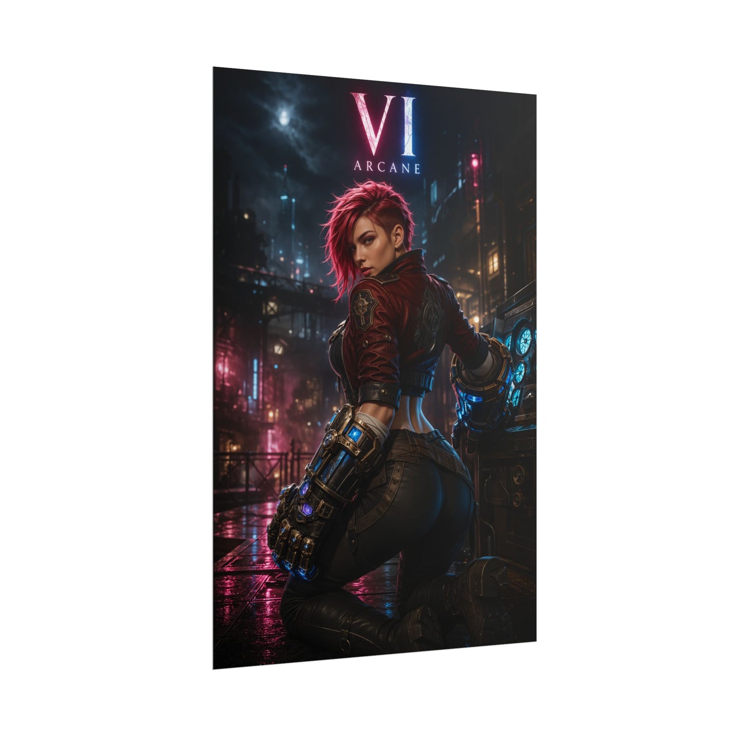 Vi Arcane Poster, League of Legends Wall Art, Gaming Print Decor