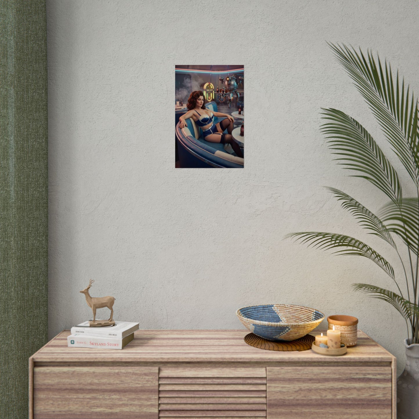Fallout Retro Diner Woman Poster / Fallout Retro Wall Art / Fallout Retro Art Print / Fallout Poster - vintage pin-up Fallout woman in diner scene