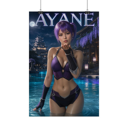 Ayane Character Poster Dead or Alive Gamer Gift Gaming Setup Wall Decor Print