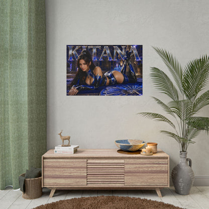 Kitana Character Poster Mortal Kombat Gamer Room Wall Art Collectible Decor