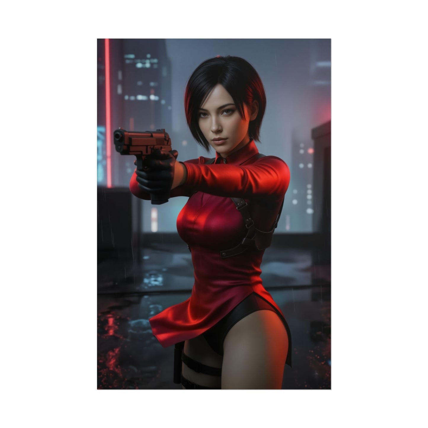 Ada Wong Poster Resident Evil Wall Art Print Gaming Room Decor