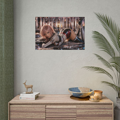 Lightning Poster Gaming Wall Art Gamer Room Decor Collectible Print