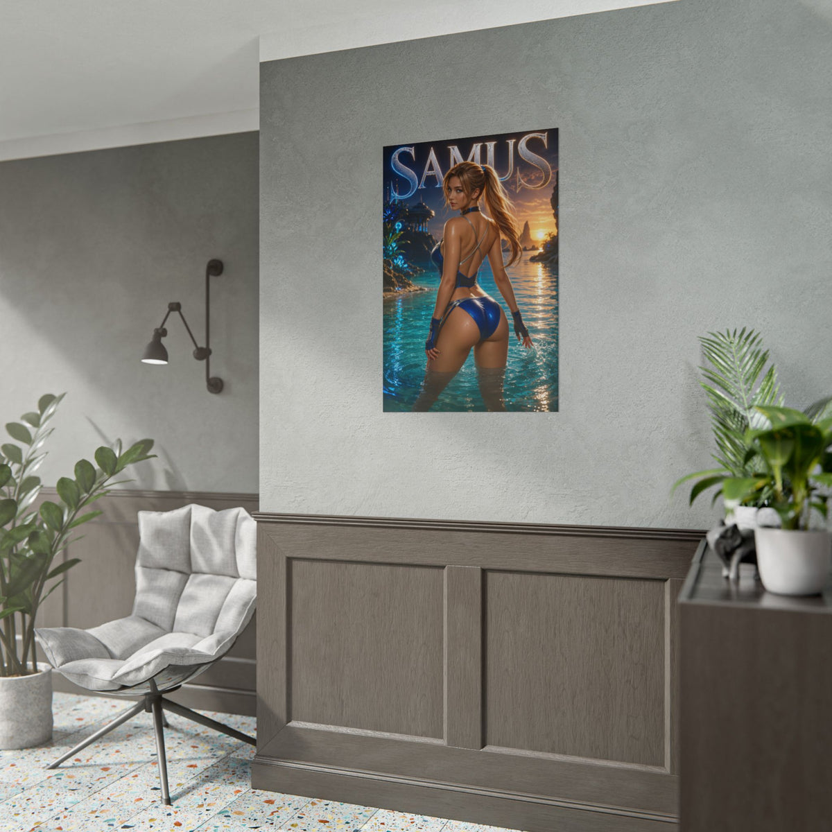 Game Room Decor Samus Wall Art Poster Collectible Character Print