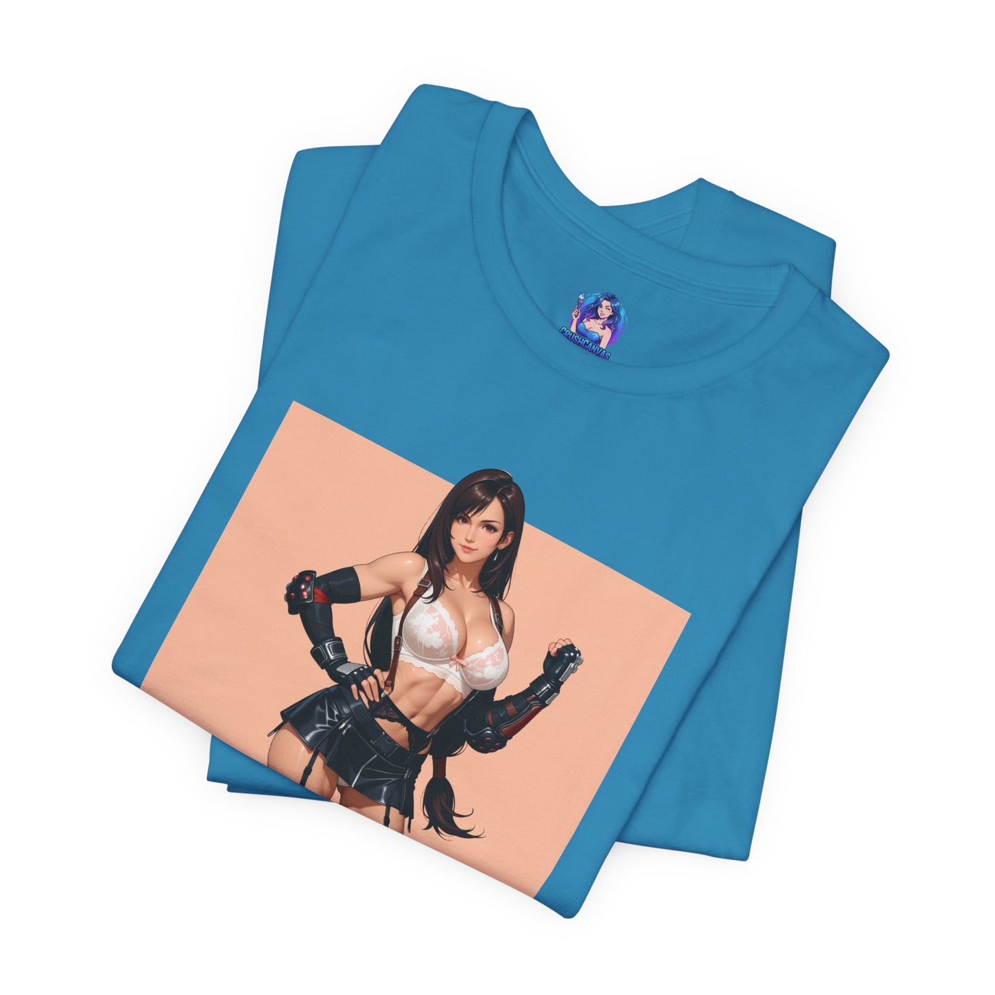 Tifa Lockhart T-Shirt | Final Fantasy VII T-Shirt für Gamer und Otaku-Fans | Starkes Waifu-Shirt