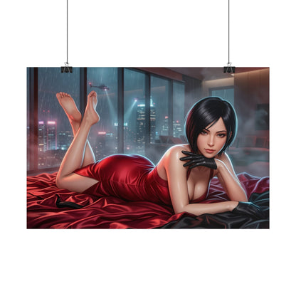 Resident Evil Poster, Ada Wong Wall Art, Gaming Print, Pin Up Decor