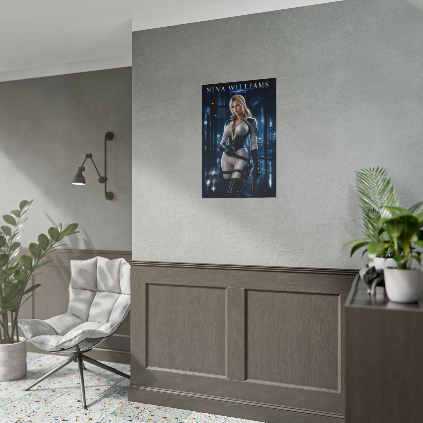 Nina Williams Poster, Tekken Wall Art, Gaming Print, Pin Up Decor