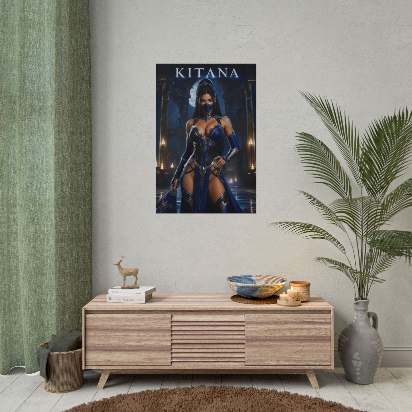 Kitana MK Poster Mortal Kombat Gaming Wall Art Print