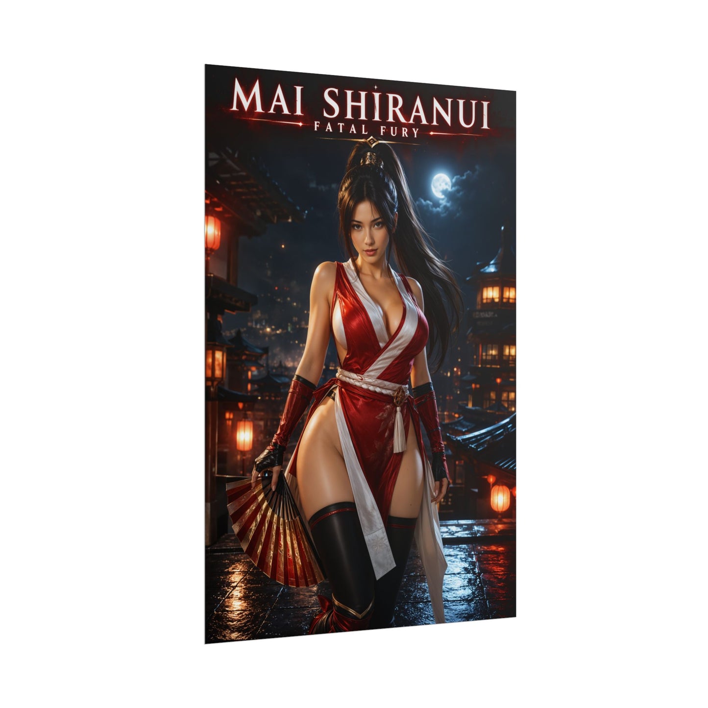 Mai Shiranui Poster, Fatal Fury Wall Art, Gaming Print, Pin Up Decor