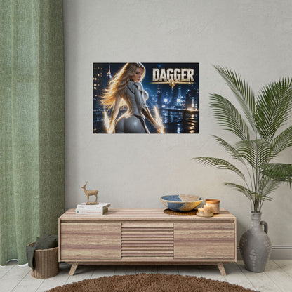 Comic Wall Art Dagger Poster Heroine Room Decor Collectible Character Print
