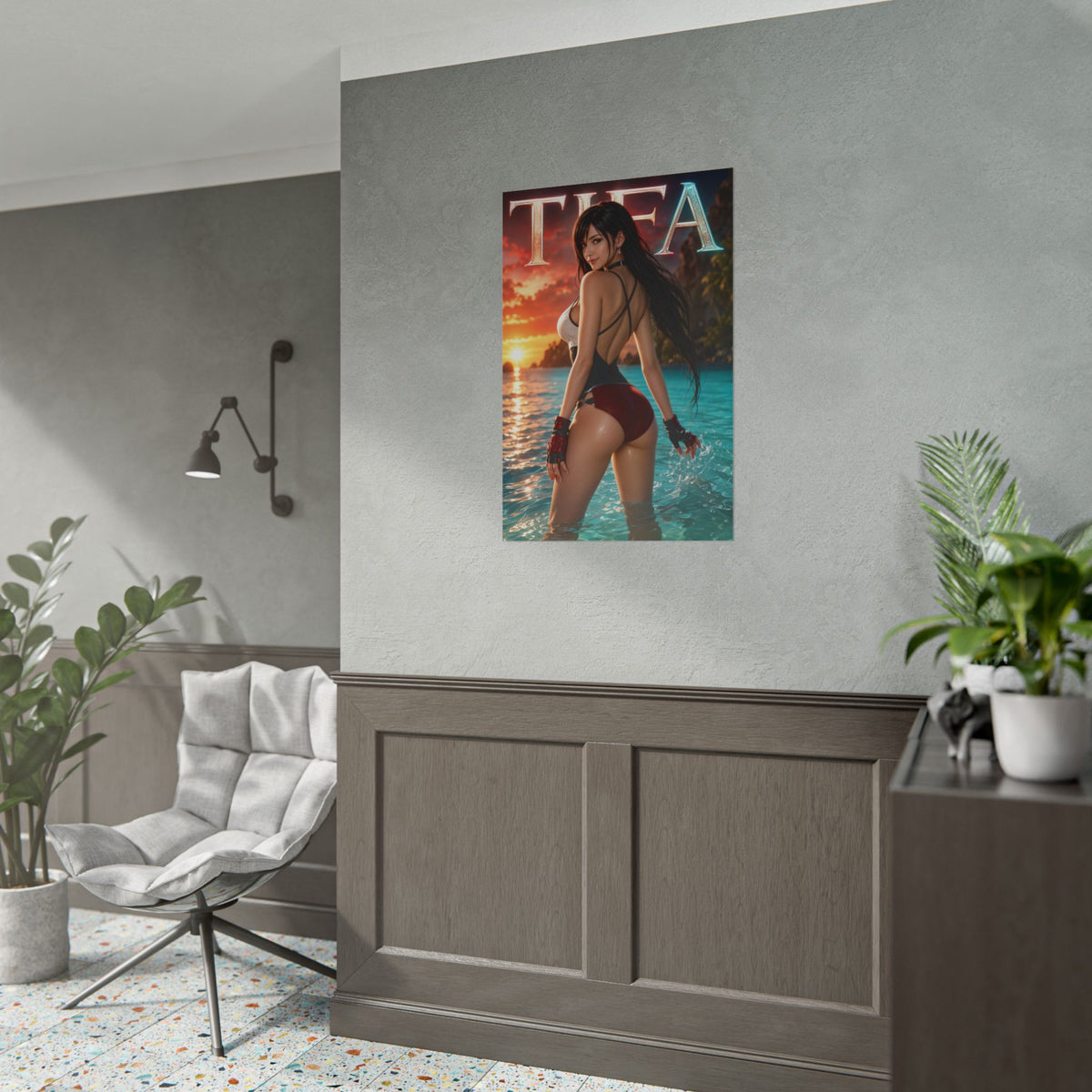 Tifa Lockhart Poster PC Gaming Wall Decor Bedroom Art Collector Gift