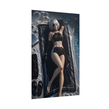 Game Room Decor 2B Wall Art Poster Collectible Character Print Collector Gift