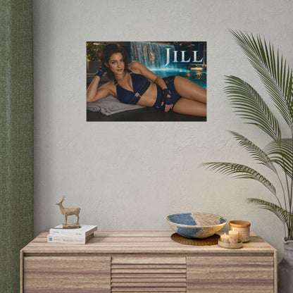 Jill Valentine Gaming Poster Wall Art Gamer Room Decor Collectible Print