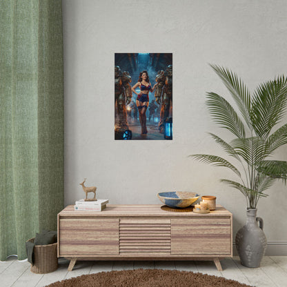Fallout Retro Woman Poster / Fallout Retro Wall Art / Fallout Retro Art Print / Fallout Poster - vintage pin-up style Fallout woman poster in modern living room