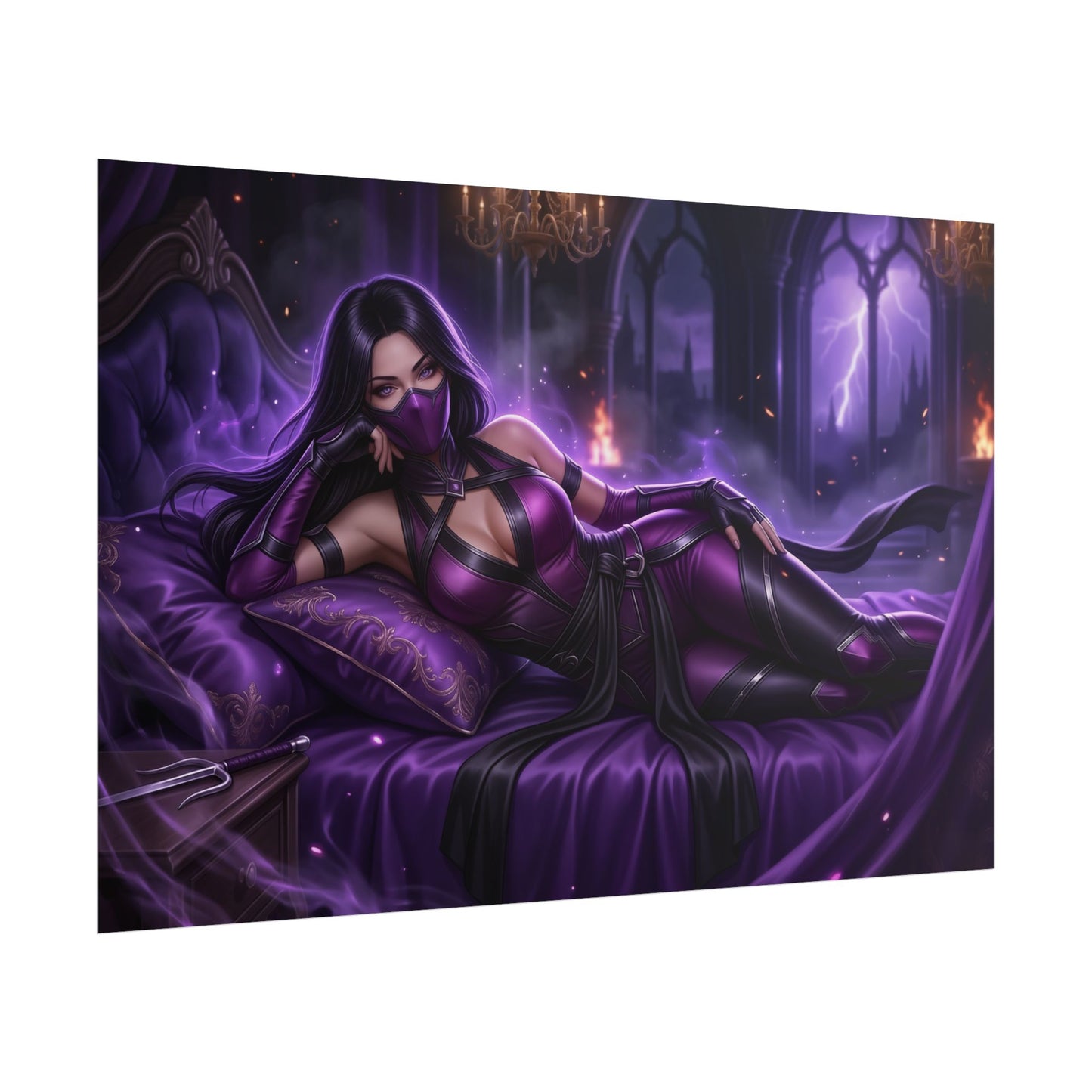 Mileena Mortal Kombat Poster, Gaming Wall Art, Ninja Print Decor