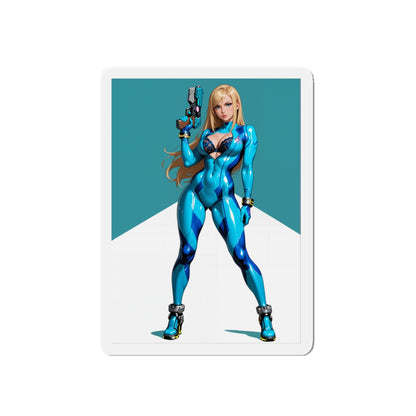 Samus Aran Magnet – Sci-Fi-Jägerin-Kühlschrankmagnet, Anime-Gaming-Dekoration