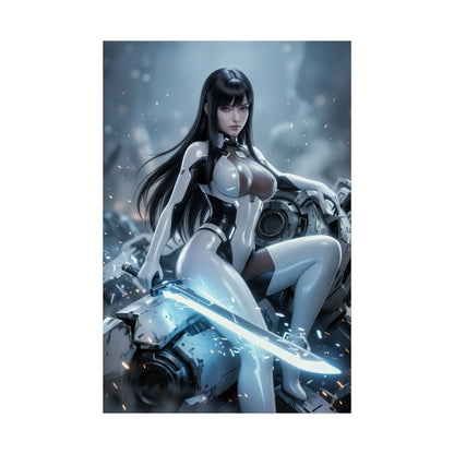 EVE Stellar Blade Poster, Stellar Blade Wall Art, Sci Fi Warrior Girl Print, Gaming Room Decor, Gamer Gift