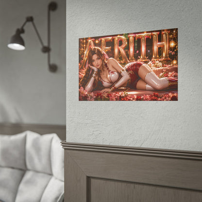 Aerith Gainsborough Poster Gaming Wall Art Gamer Room Decor Collectible Print