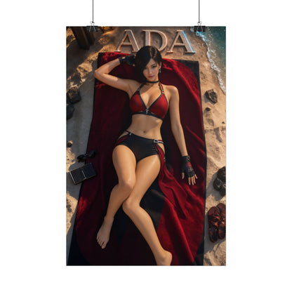 Ada Wong Resident Evil Gaming Poster Wall Art Gamer Room Decor Collectible Print