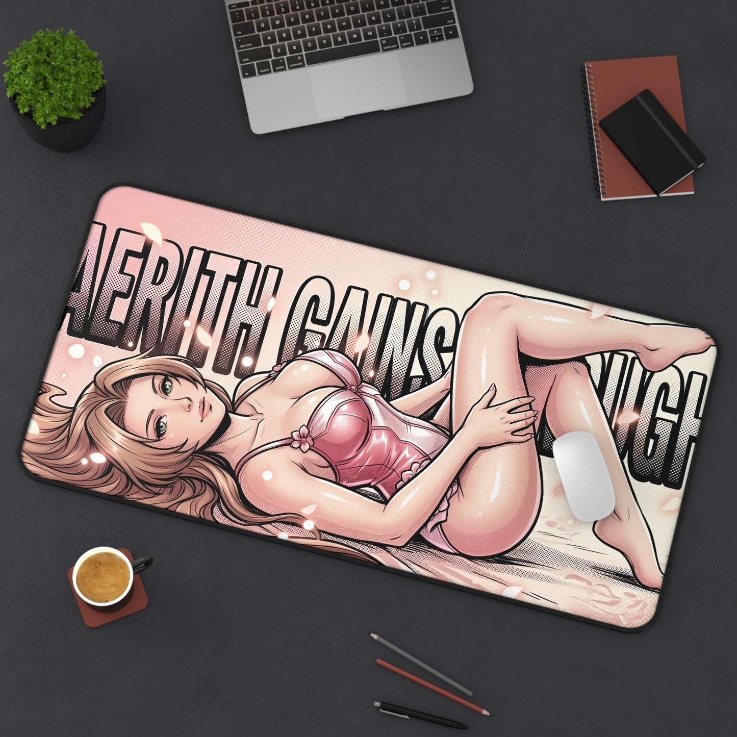 Aerith Gainsborough Mouse Pad – RPG Game Gaming Mouse Pad, Stylish Gamer Desk Decor large desk mat with anime-style Aerith artwork, smooth tracking surface