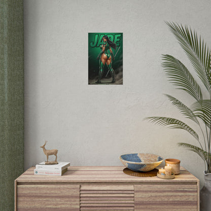 Jade Mortal Kombat Poster, Mortal Kombat Wall Art, Green Ninja Girl Print, Fighting Game Wall Art, Gamer Gift