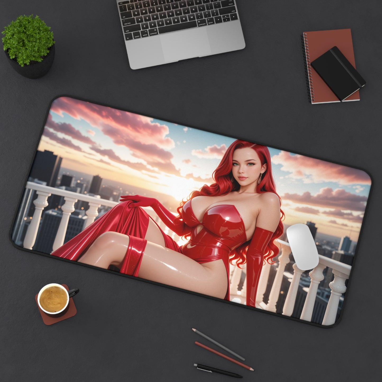 Jessica Rabbit Schreibtischunterlage, Mauspad mit Cartoon-Heldin, Schreibtischdeko im Anime-Stil