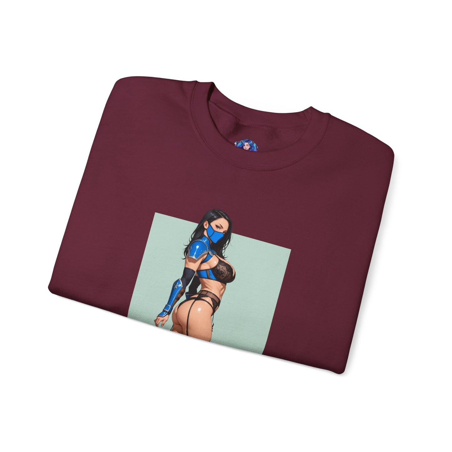 Kitana Mortal Kombat Sweatshirt, Rundhalsausschnitt für Kampfspiele, Gaming-Bekleidung für Fans