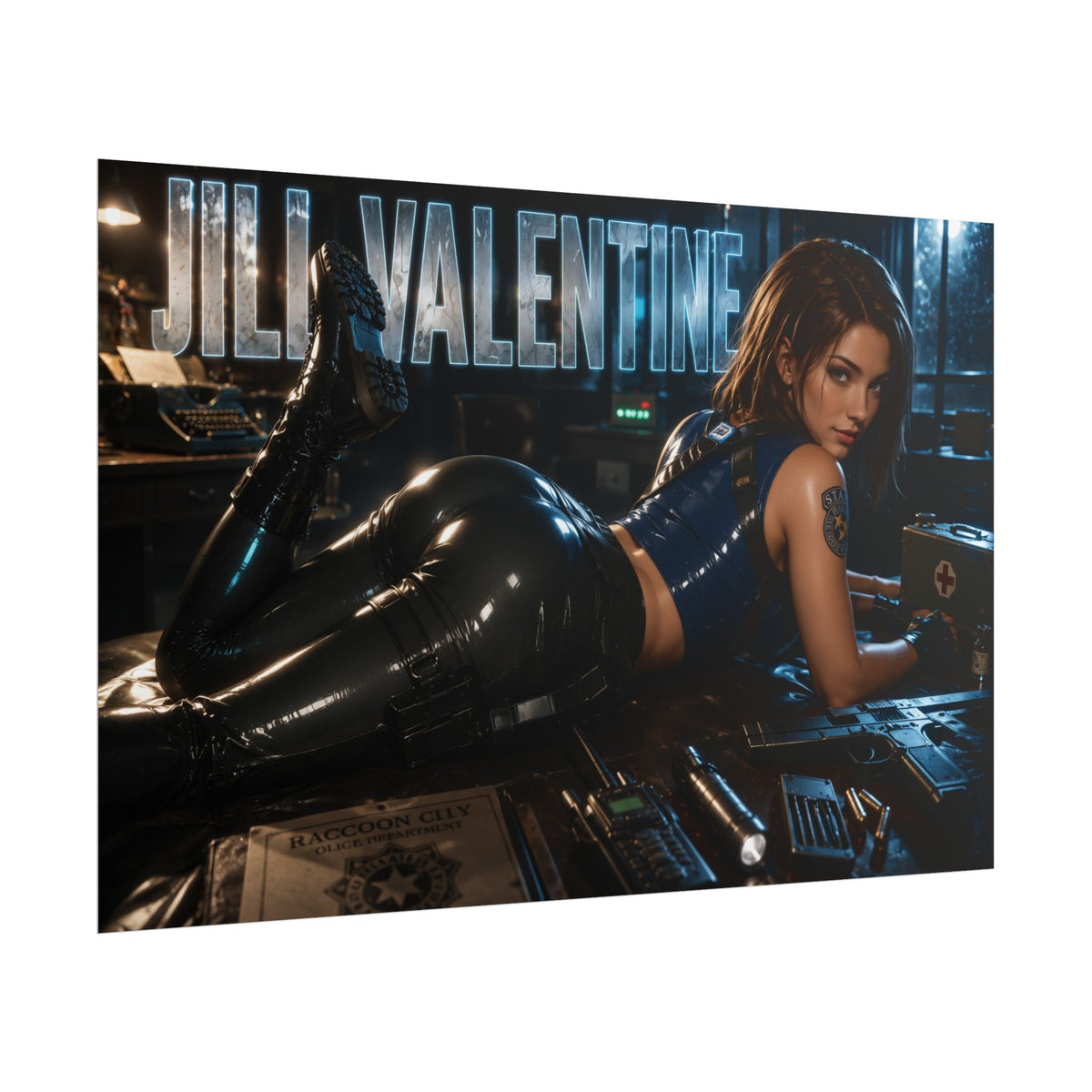 Gaming Wall Art Jill Valentine Poster Game Room Decor Gamer Gift Print