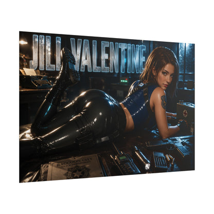 Gaming Wall Art Jill Valentine Poster Game Room Decor Gamer Gift Print