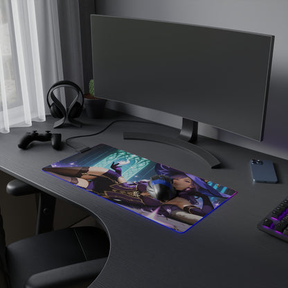 Килимок для столу Lisa Minci – світлодіодний RGB-підсвітлювальний килимок, ігровий комплект для дівчат з аніме Waifu