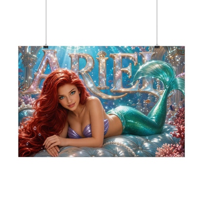 Ariel The Little Mermaid Poster Fantasy Wall Art Room Decor Collectible Print
