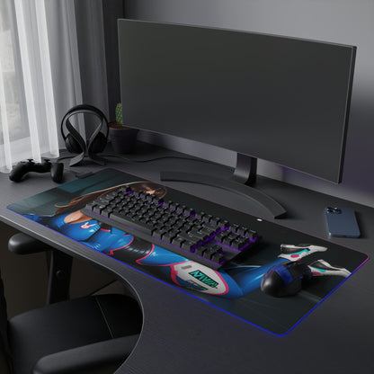 D.Va Schreibtischunterlage – LED RGB-Pad, Waifu Anime-Mädchen Gaming-Setup