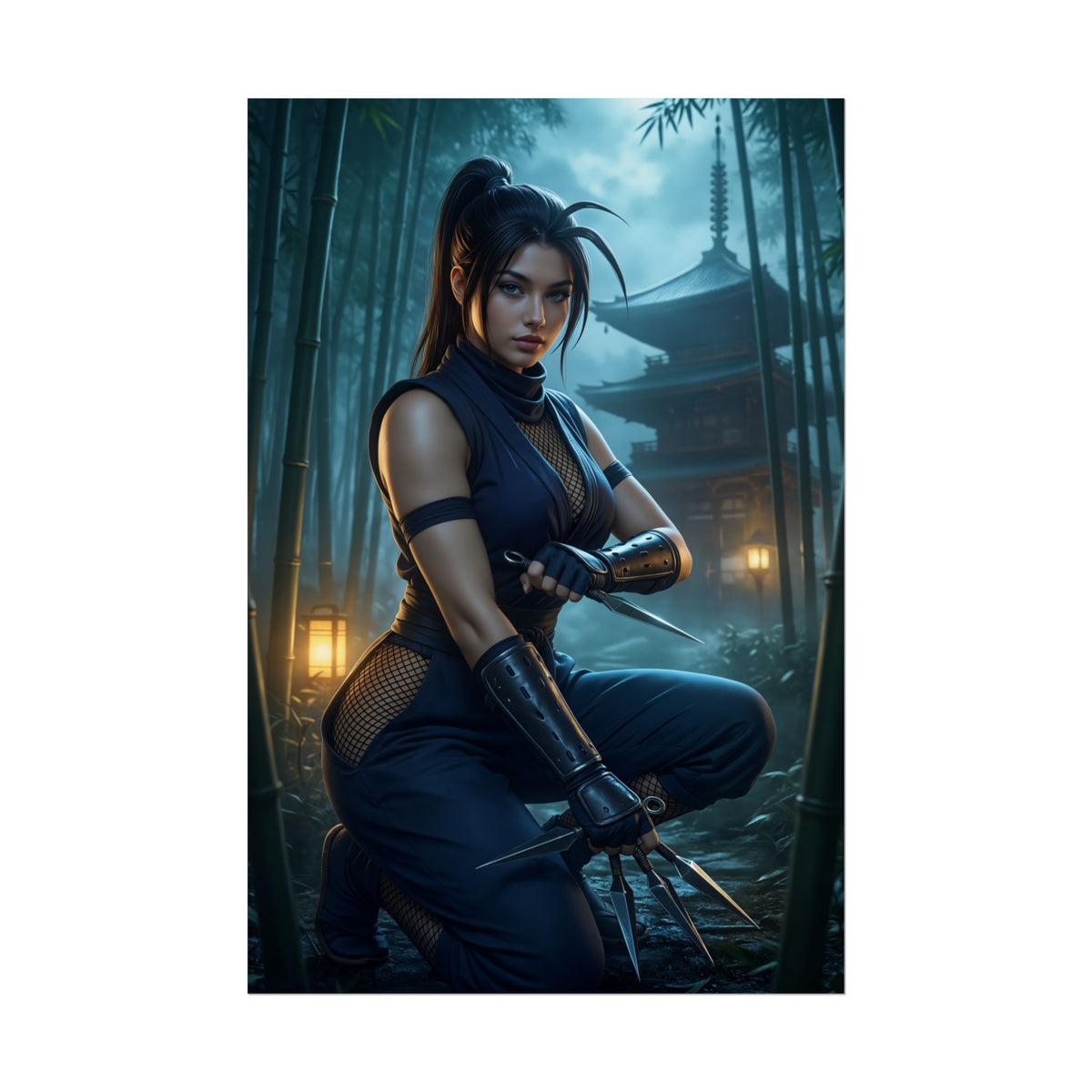 Ibuki Street Fighter Poster  Iconic Ninja Herione Wall Art for Gamer Decor