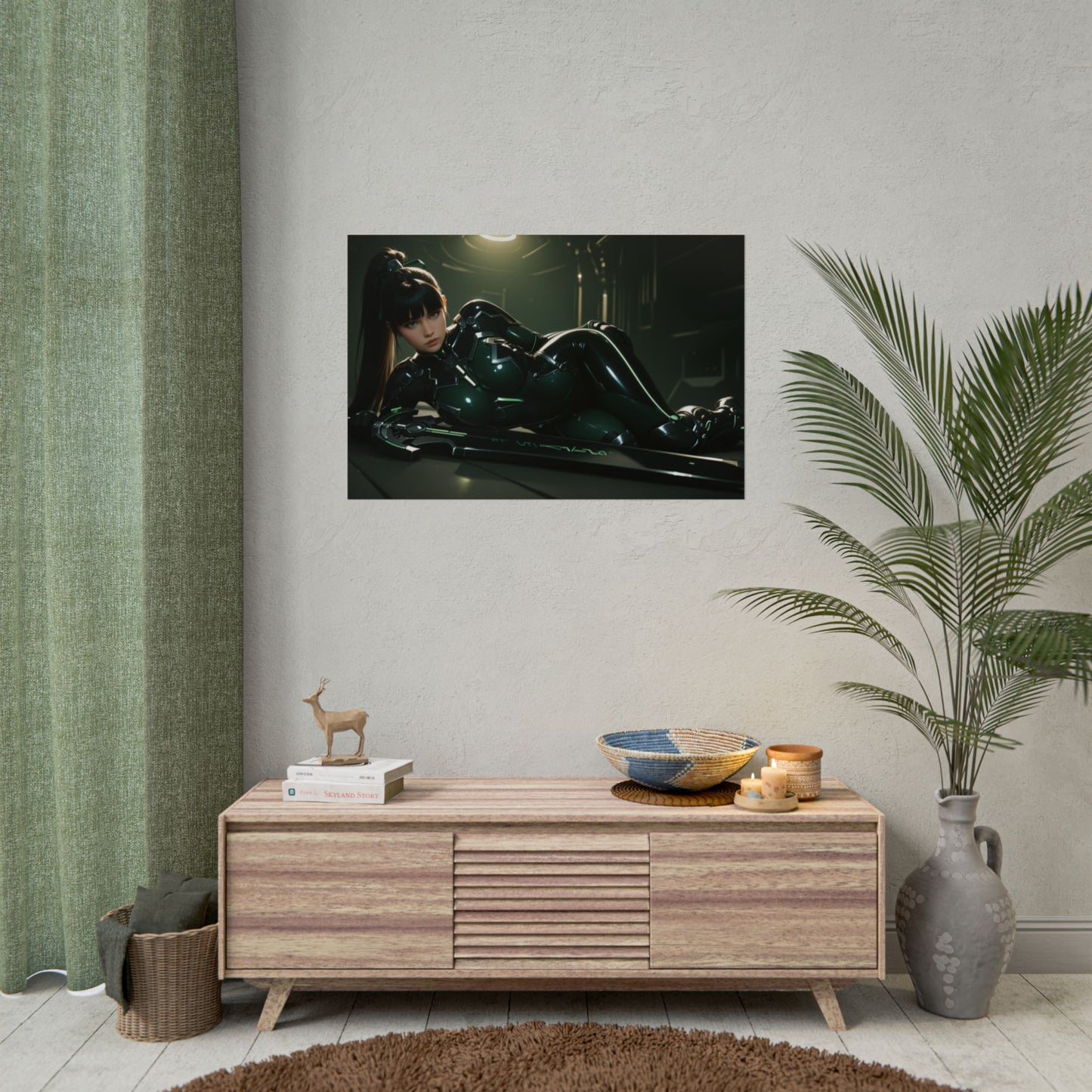 Настінне мистецтво науково-фантастичного вайфу | Аніме-постер Eve Stellar Blade для ігрової конфігурації