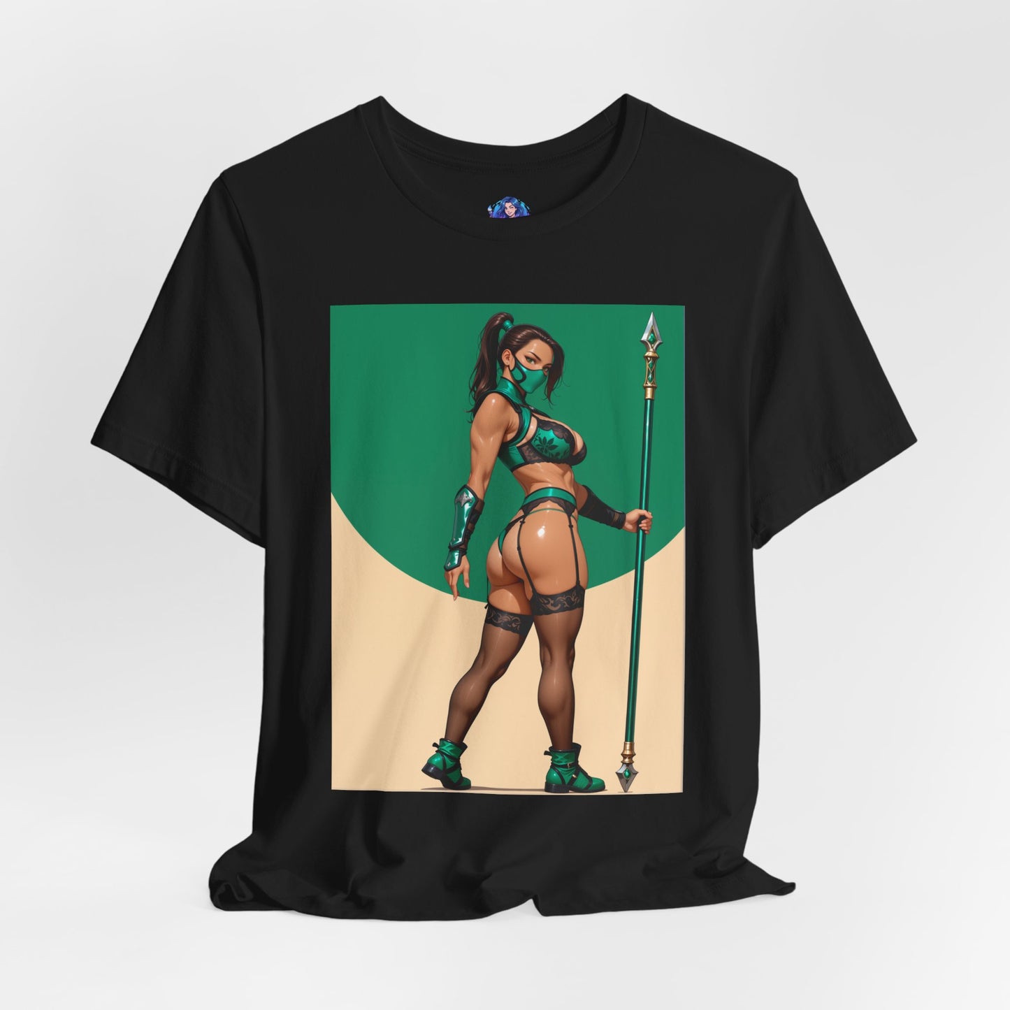 Jade Grafik-T-Shirt | Mortal Kombat T-Shirt für Otakus und Kampfspielfans | Sexy Ninja-Shirt