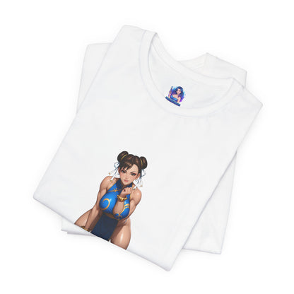 Chun-Li T-Shirt | Street Fighter Grafik-T-Shirt für Gamer &amp; Anime-Fans | Kämpfer-Waifu-Shirt