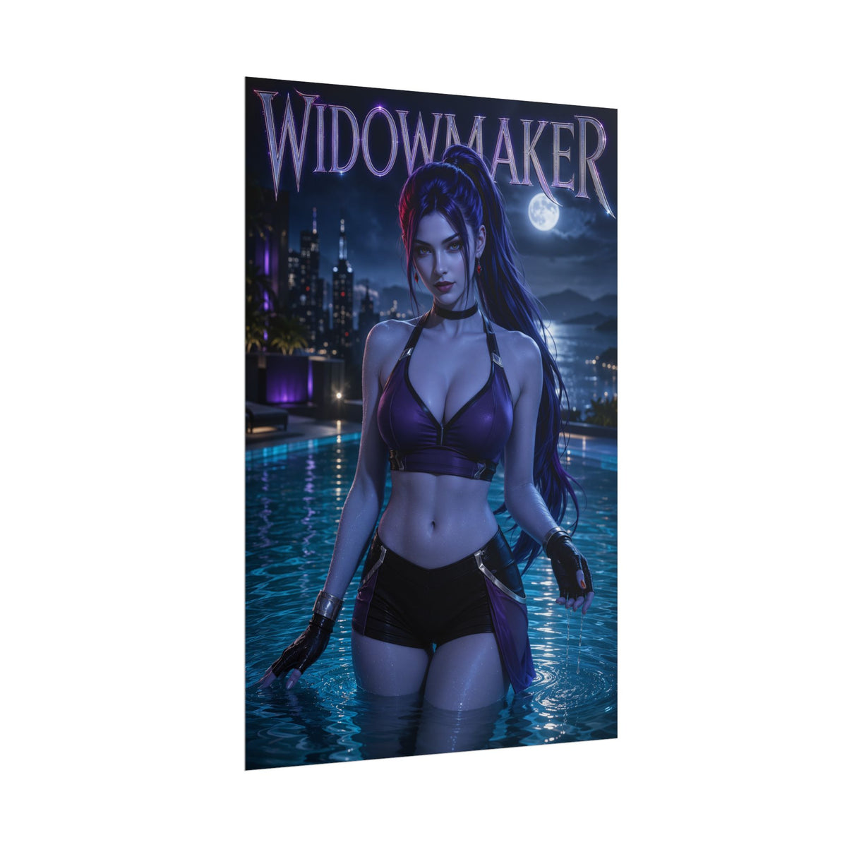 Widowmaker Character Poster Overwatch Gamer Gift Gaming Setup Wall Decor Print