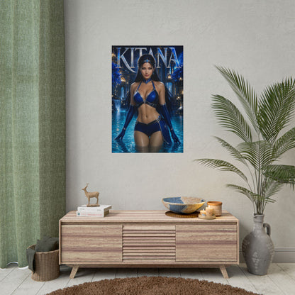 Game Room Decor Kitana Mortal Kombat Wall Art Poster Collectible Character Print