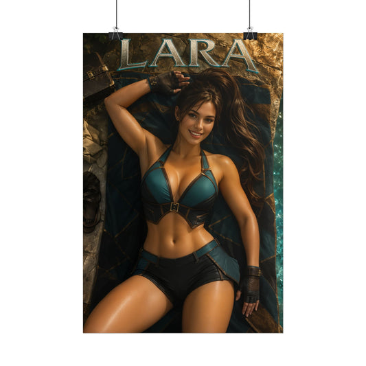 Lara Croft Character Poster Tomb Raider Gamer Gift Gaming Setup Wall Decor Print