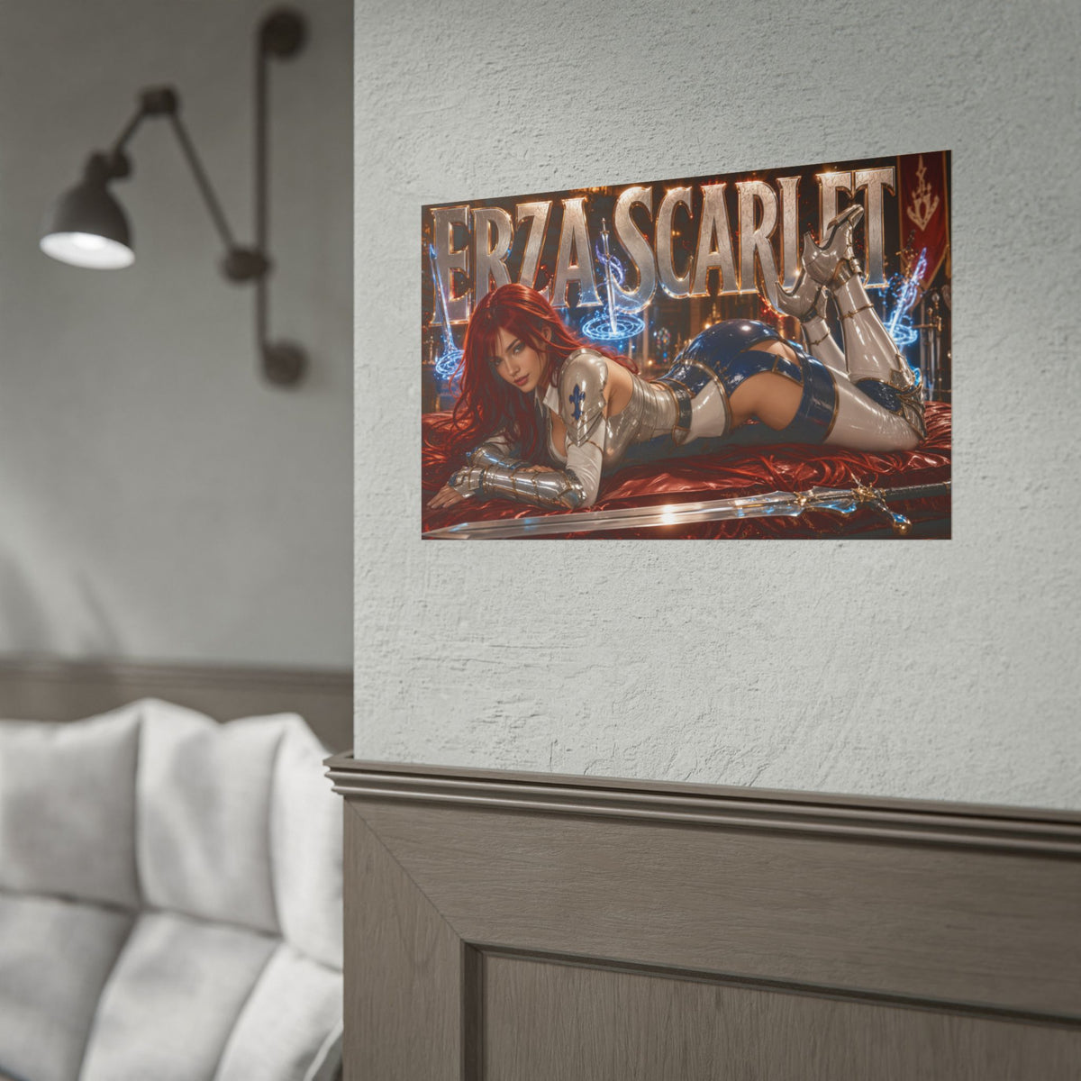 Erza Scarlet Character Poster Fairy Tail Anime Wall Decor Collectible Art Print