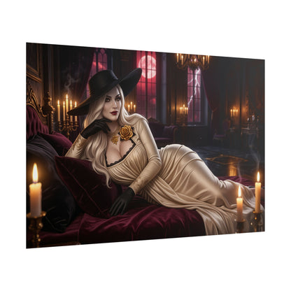 Lady Dimitrescu Poster, Horror Wall Art, Gothic Print, Room Decor