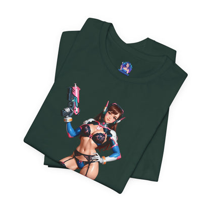 D.Va-T-Shirt | Overwatch-Gamer-Shirt für Otakus und E-Sport-Fans | Waifu-Grafik-Shirt