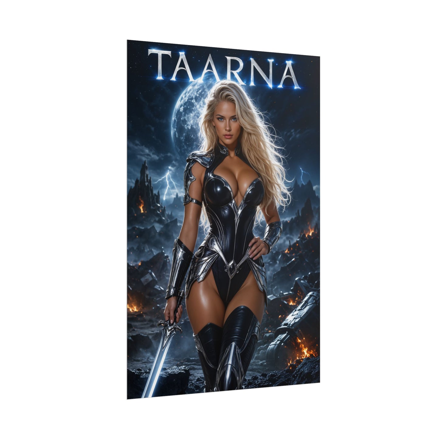 Heavy Metal Taarna Poster Fantasy Warrior Wall Art Print