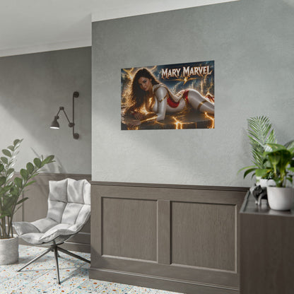 Mary Marvel Comic Poster Character Wall Art Collector Room Decor Art Print