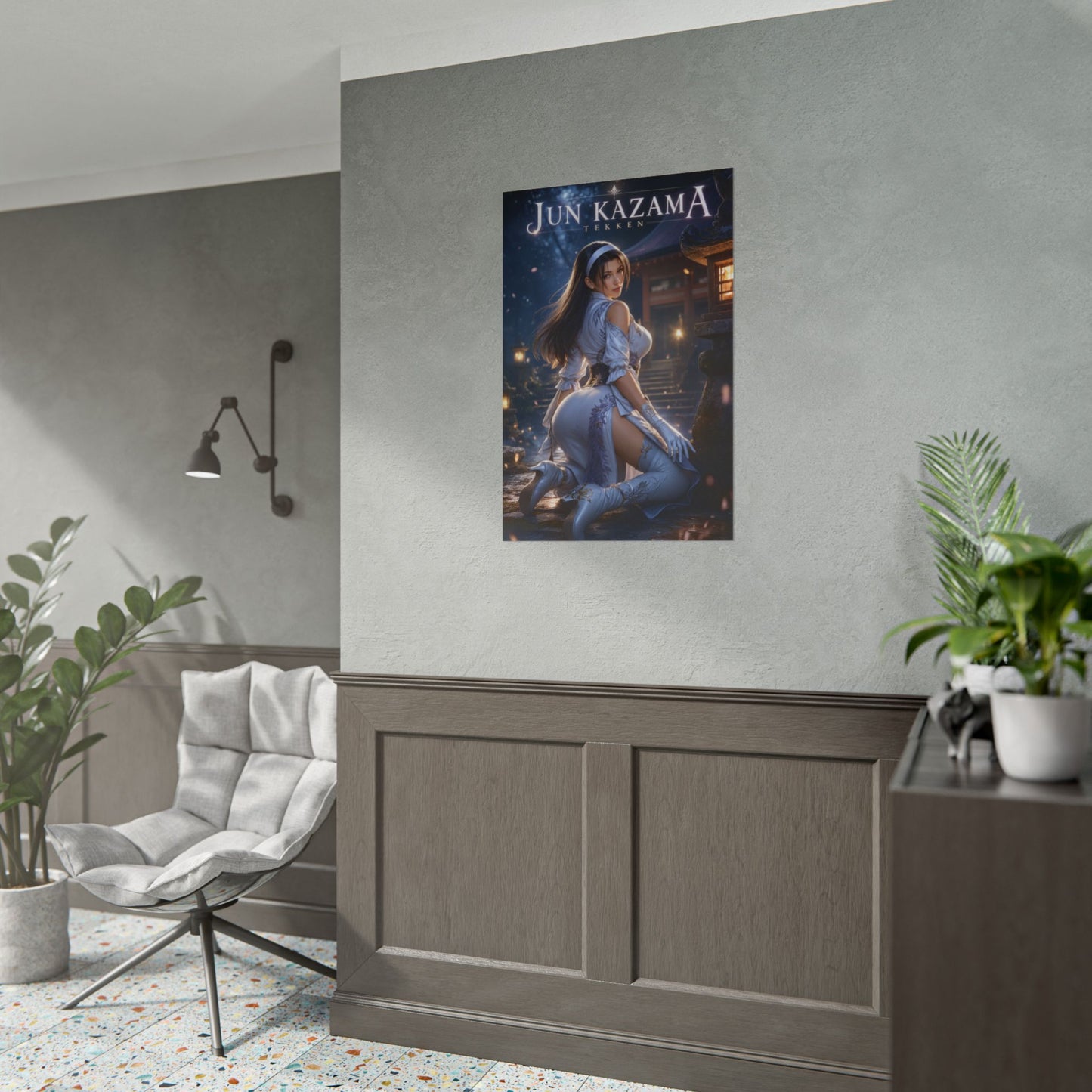 Jun Kazama Poster, Tekken Wall Art, Gaming Print, Fantasy Decor