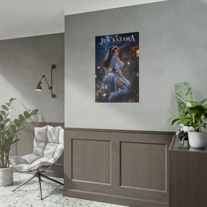 Jun Kazama Poster, Tekken Wall Art, Gaming Print, Fantasy Decor