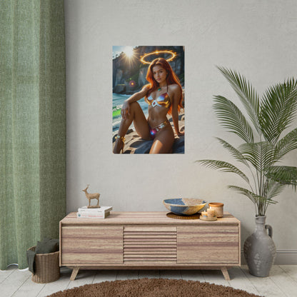 Starfire Room Decor – Fiery Heroine Art Poster, Perfect Gift for Comic Lovers