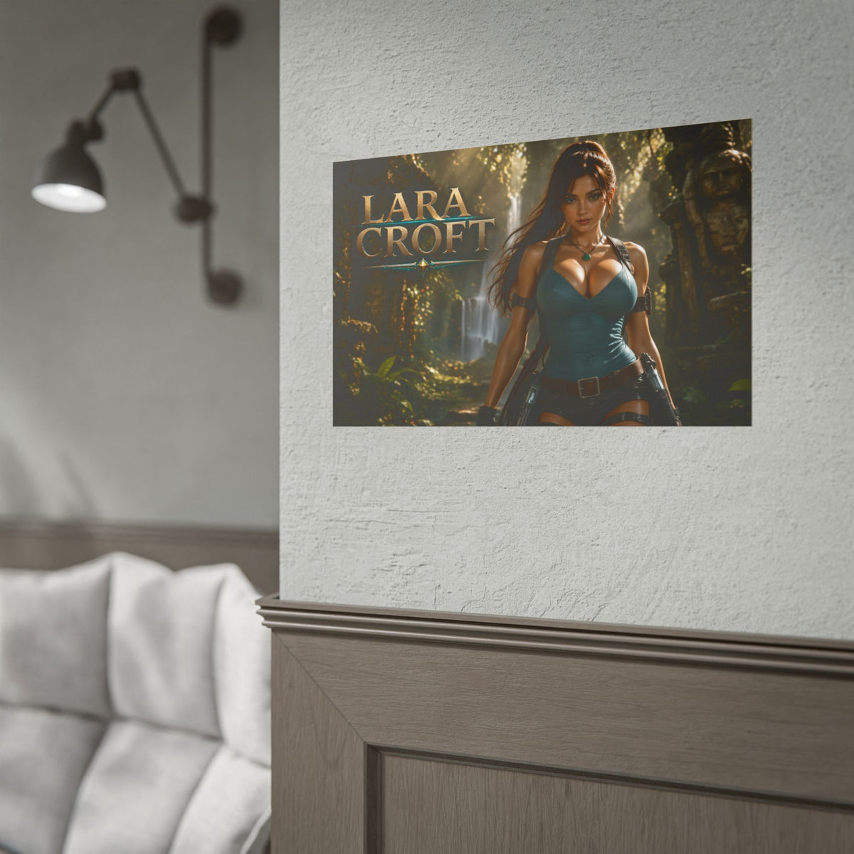 Lara Croft Character Poster Tomb Raider Gaming Setup Wall Decor Collector Print